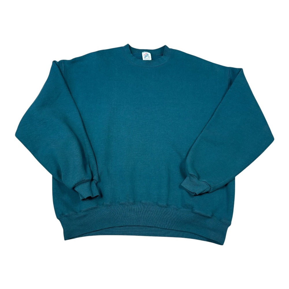 Vintage 90s Jerzees Russell Athletic Turquoise Blank Sweatshirt Men's XL